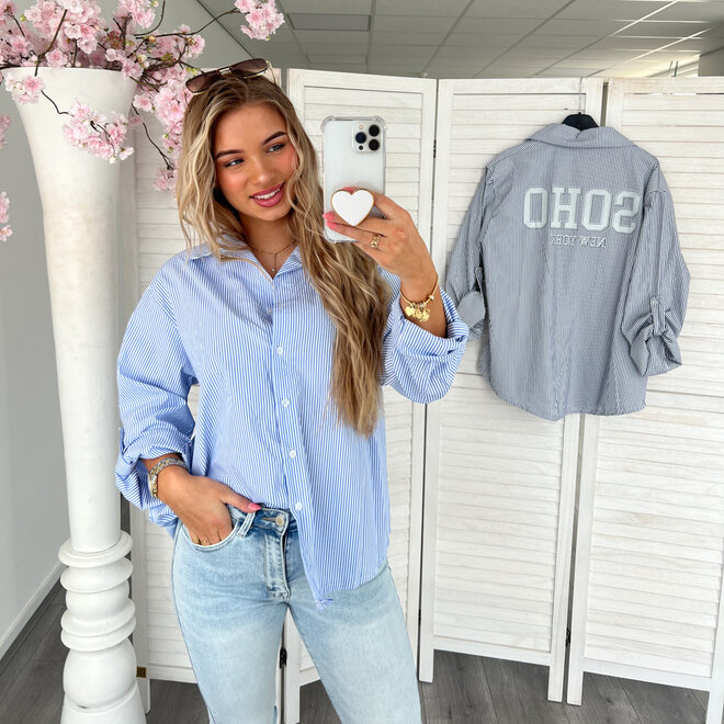 SOHO Strepen Blouse Blauw