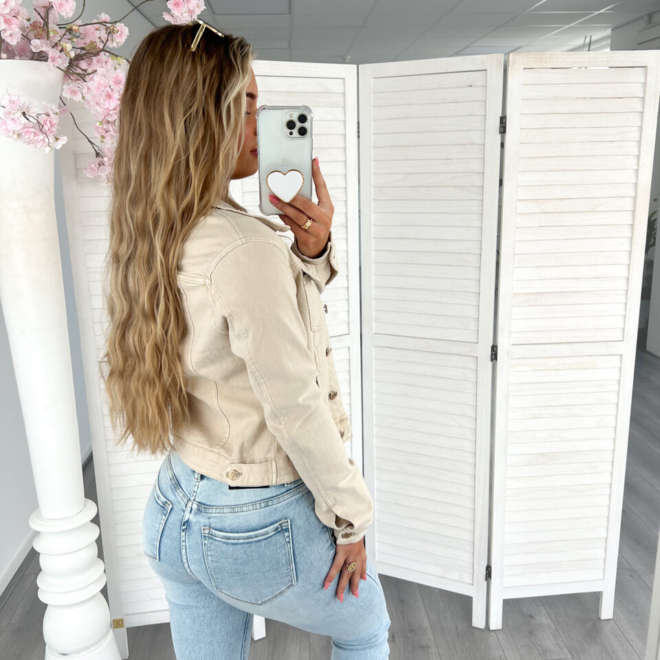 Jenna Spijkerjasje Beige
