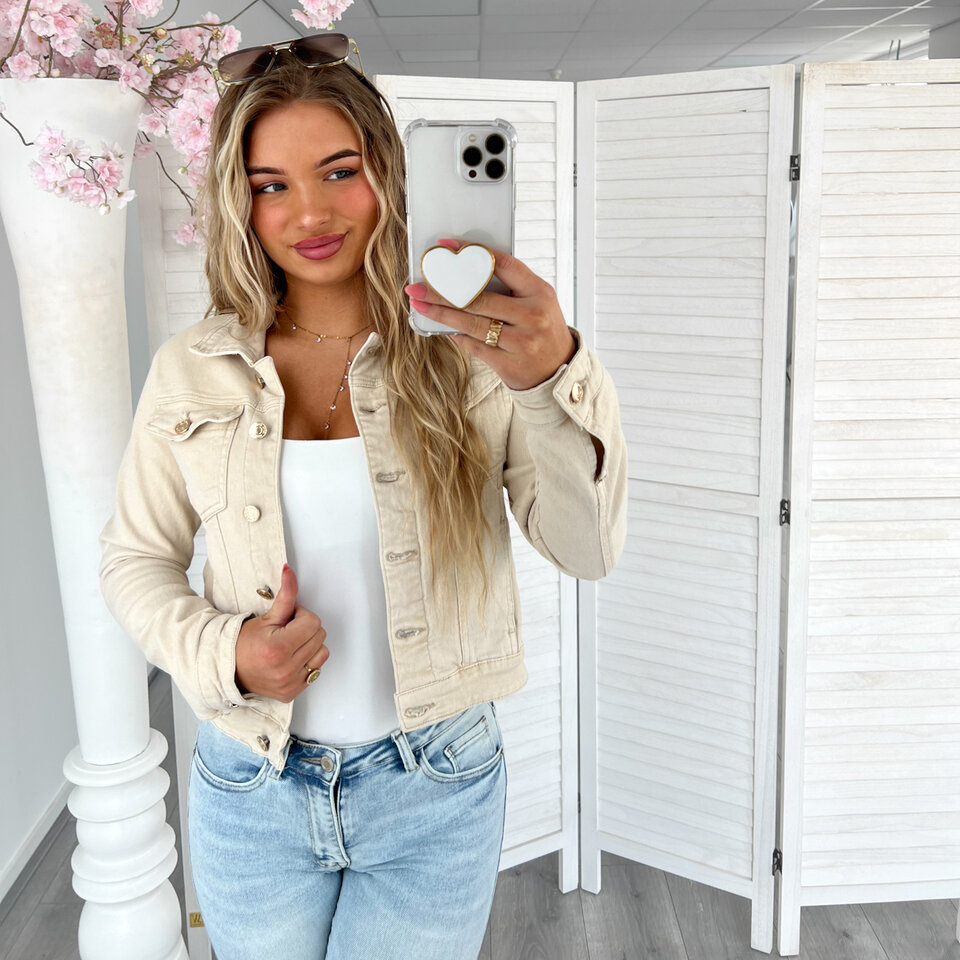 Jenna Spijkerjasje Beige