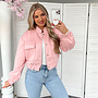 Suede Bomber Jasje Roze
