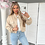 Suede Bomber Jasje Beige