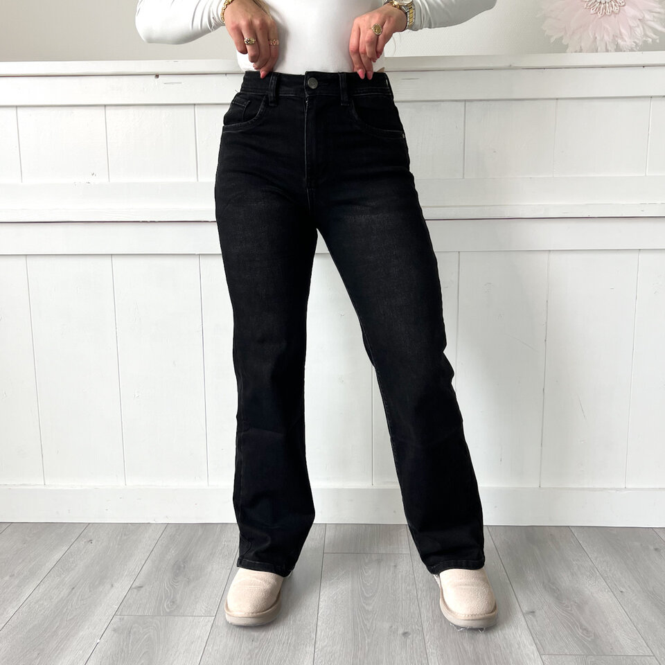 Sharina Loose Jeans Zwart