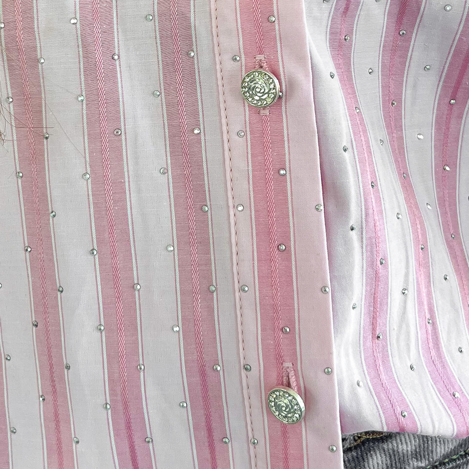 Fleur Diamantjes Blouse Roze