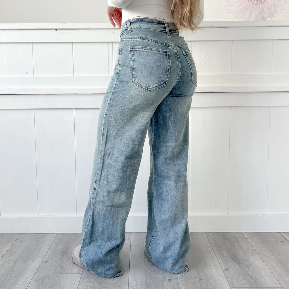 Holly Wide Leg Jeans Blauw TALL