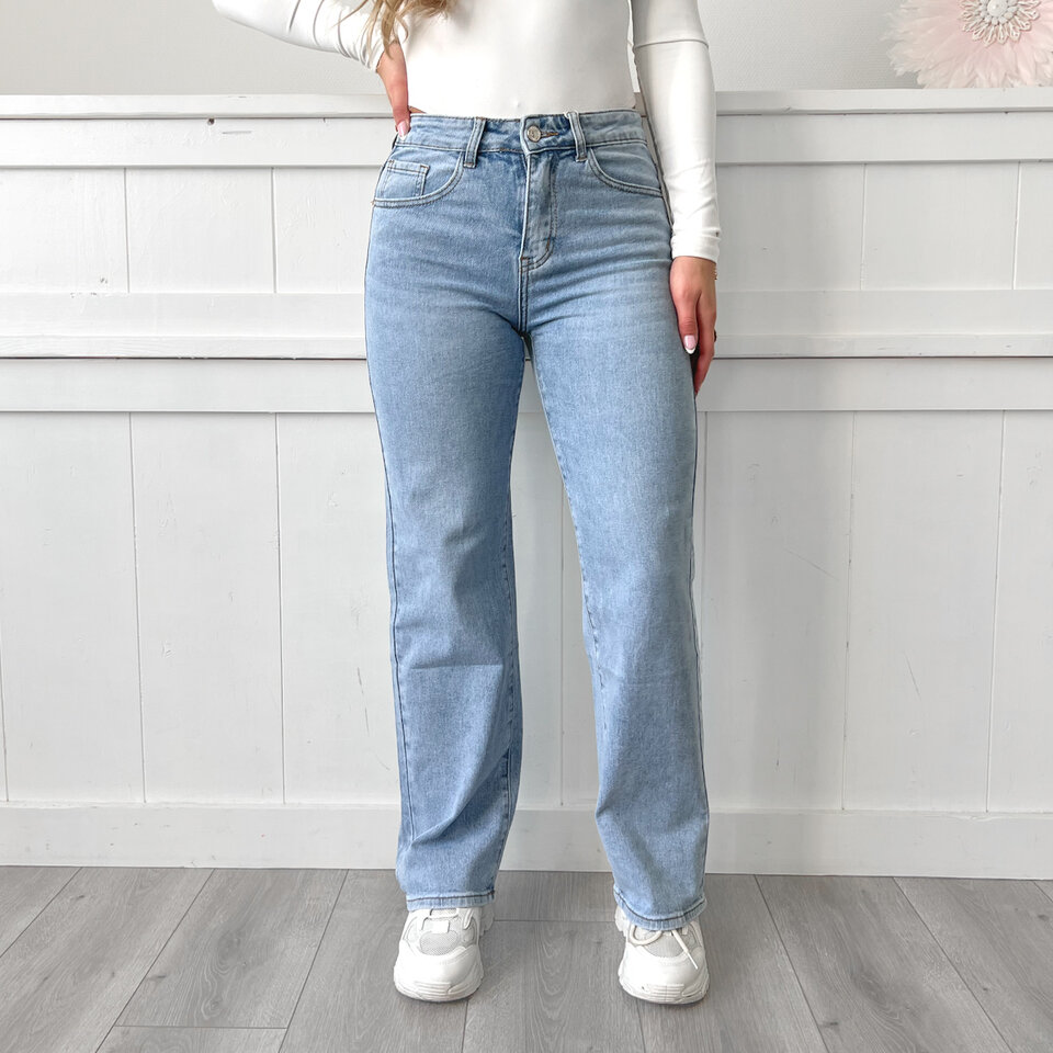 Wide Leg STER Jeans Blauw