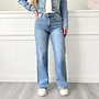 Kathy Studs Wide Leg Jeans Blauw