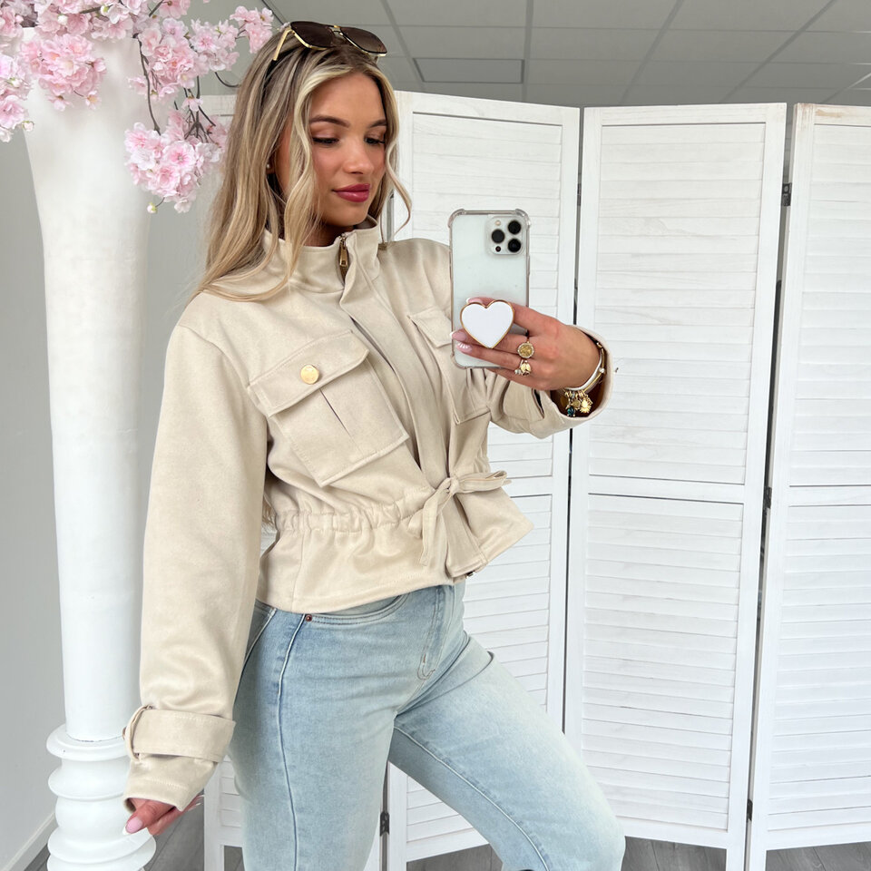 Marnie Suede Jasje Beige