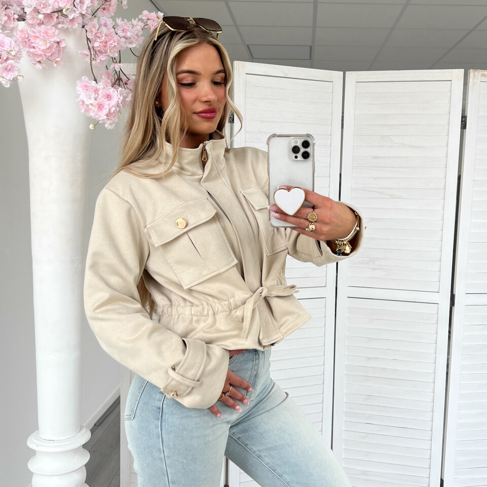 Marnie Suede Jasje Beige