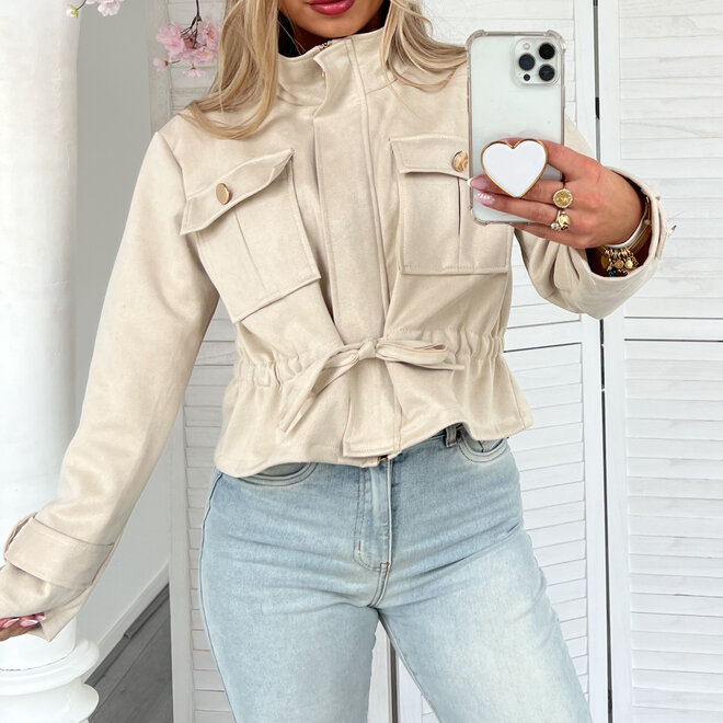 Marnie Suede Jasje Beige