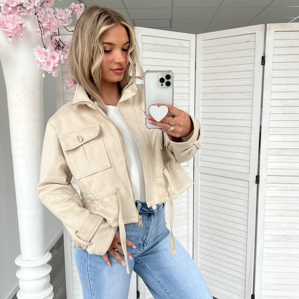 Marnie Suede Jasje Beige