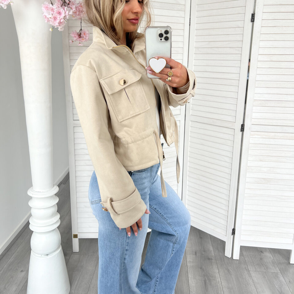 Marnie Suede Jasje Beige