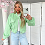 Suede Bomber Jasje Mint Groen