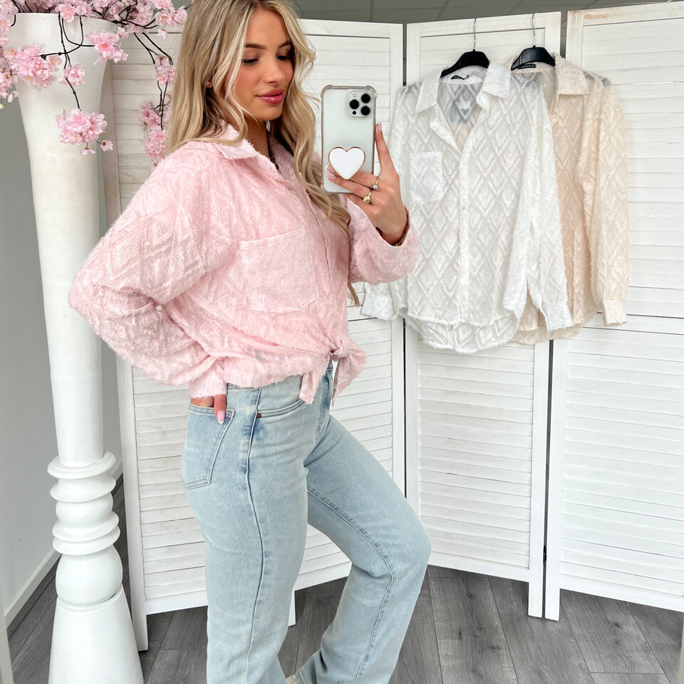 Evi Diamantjes Blouse Roze