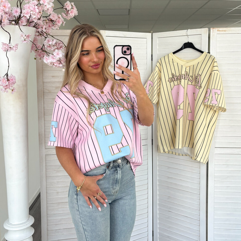 Baseball T-Shirt 79 Roze