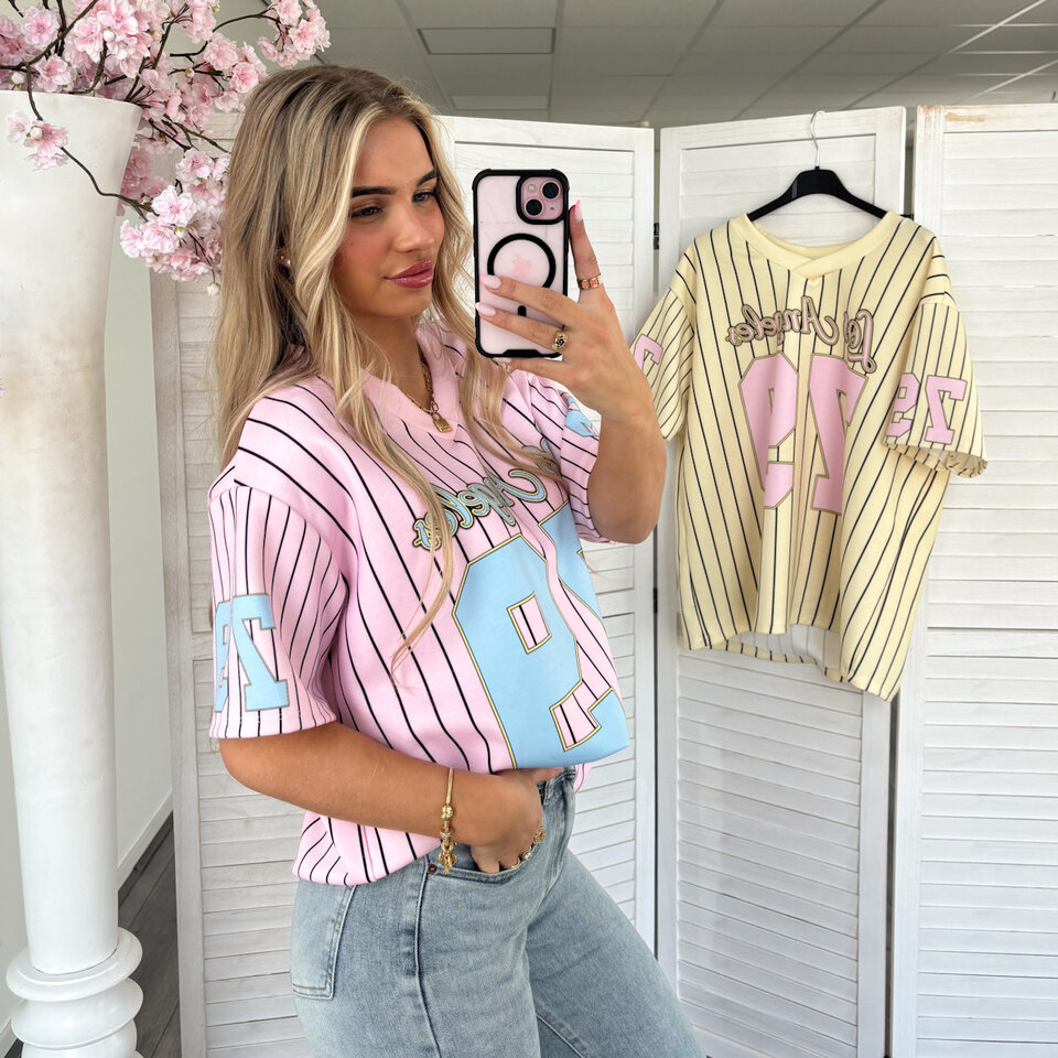 Baseball T-Shirt 79 Roze