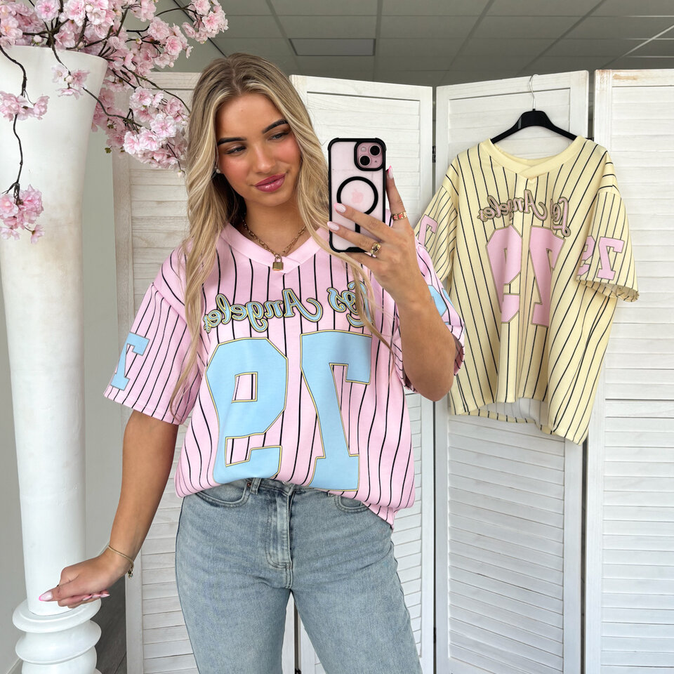 Baseball T-Shirt 79 Roze