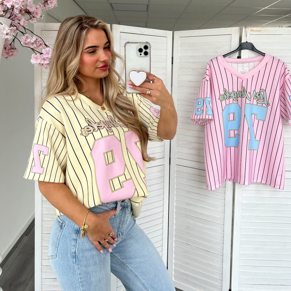 Baseball T-Shirt 79 Geel