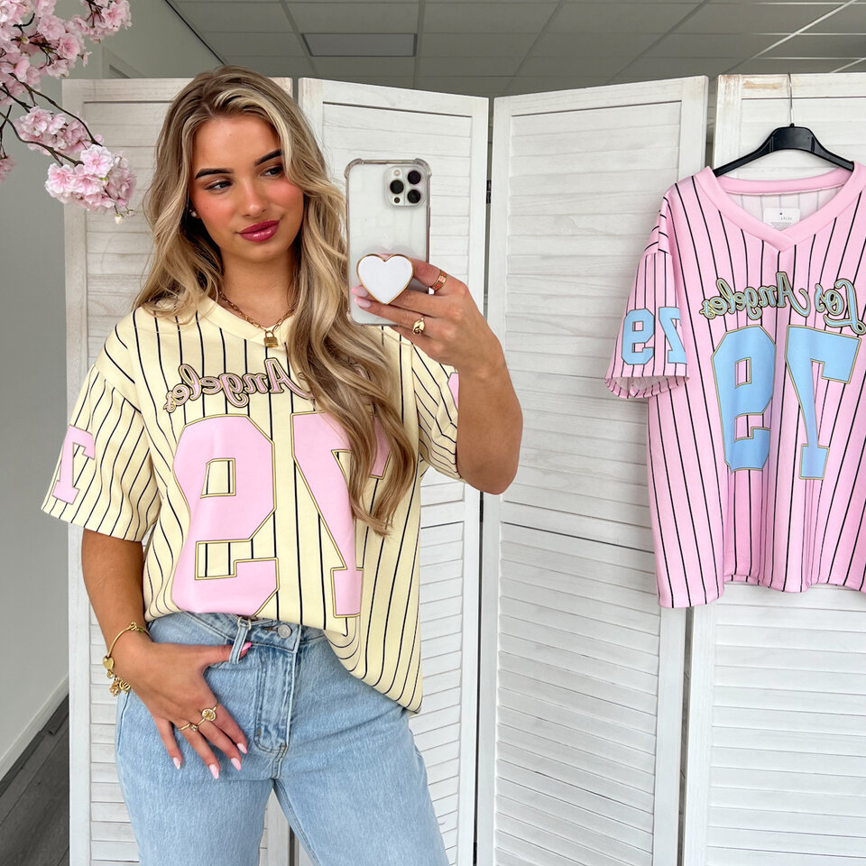 Baseball T-Shirt 79 Geel