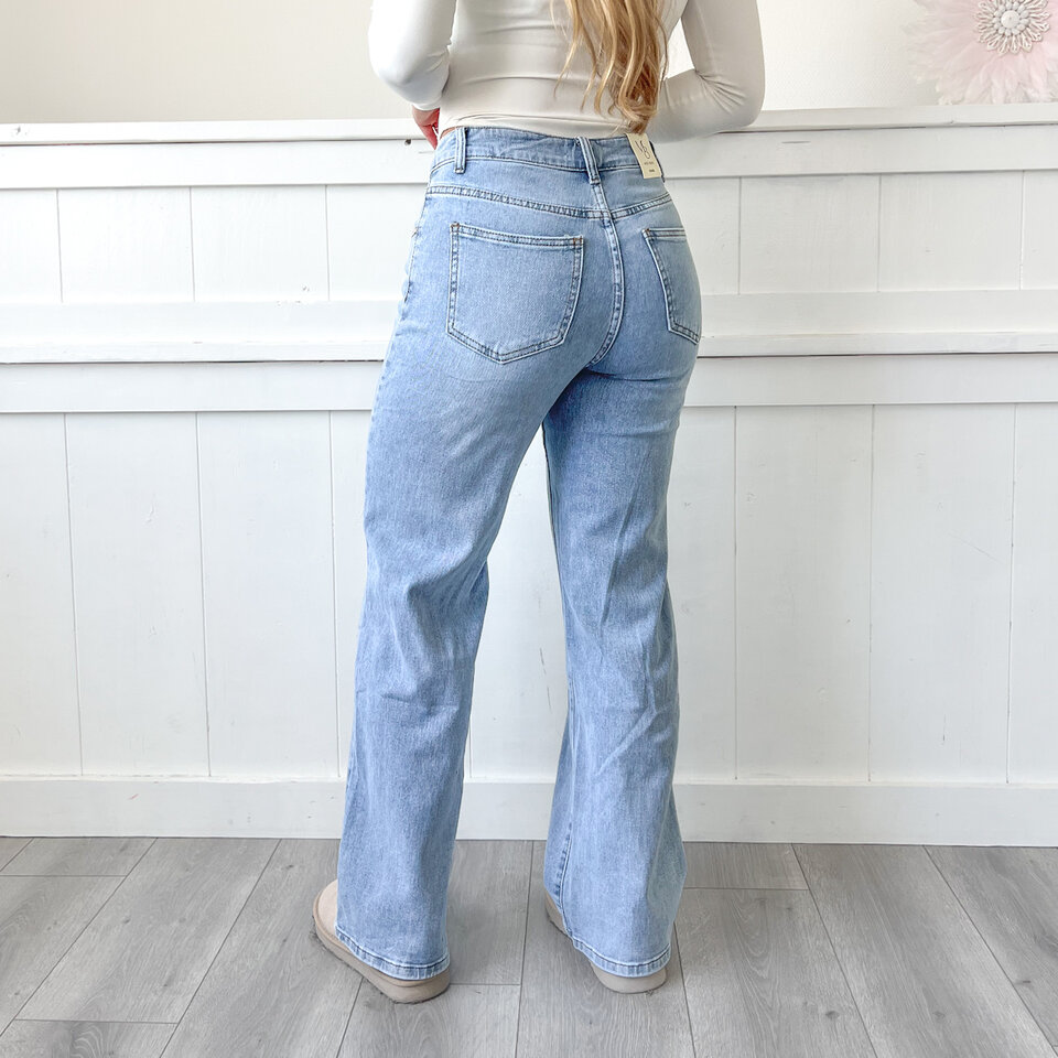 Roxy Wide Leg Jeans Blauw