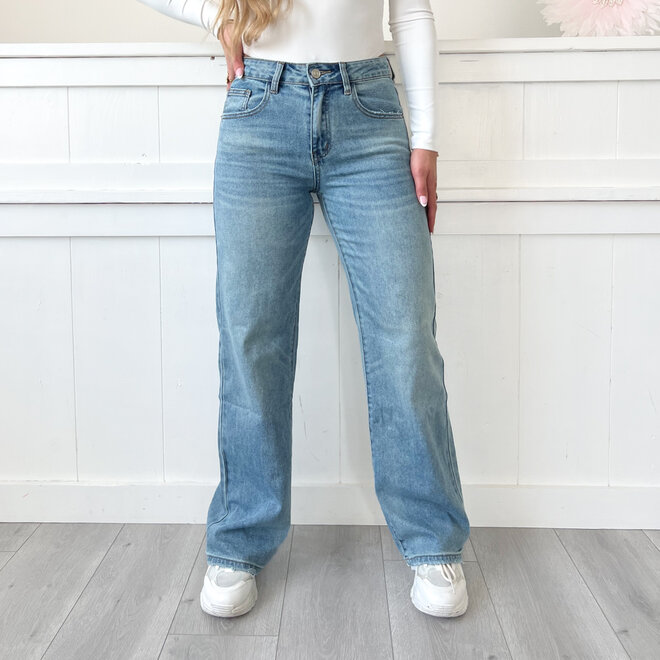 Pleun Straight Leg Jeans Blauw