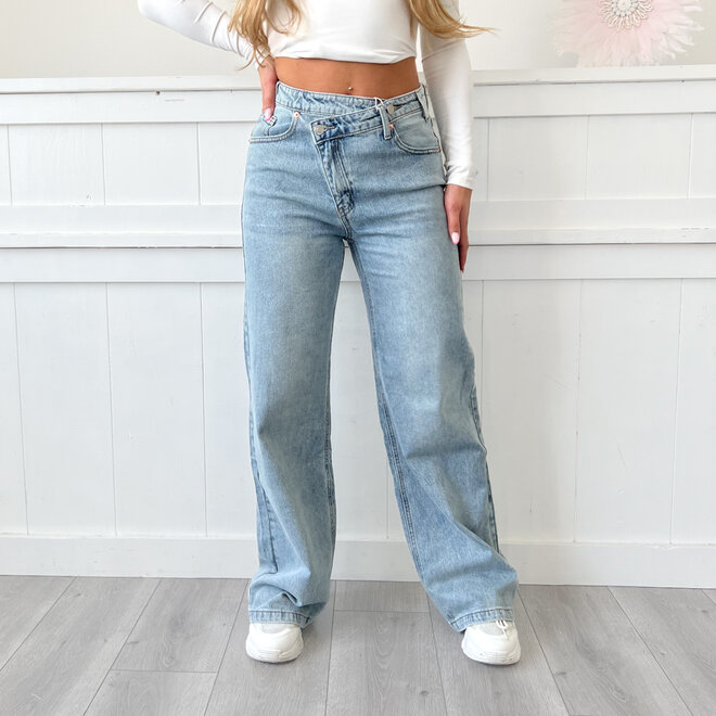 Tirza Wide Leg Jeans Blauw