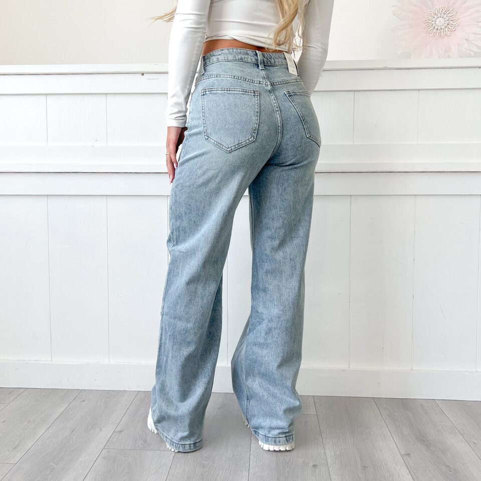 Tirza Wide Leg Jeans Blauw
