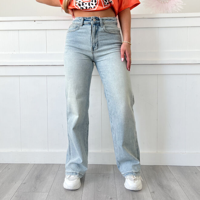 Demi Wide Leg Jeans Blauw