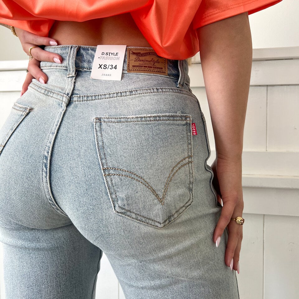 Demi Wide Leg Jeans Blauw