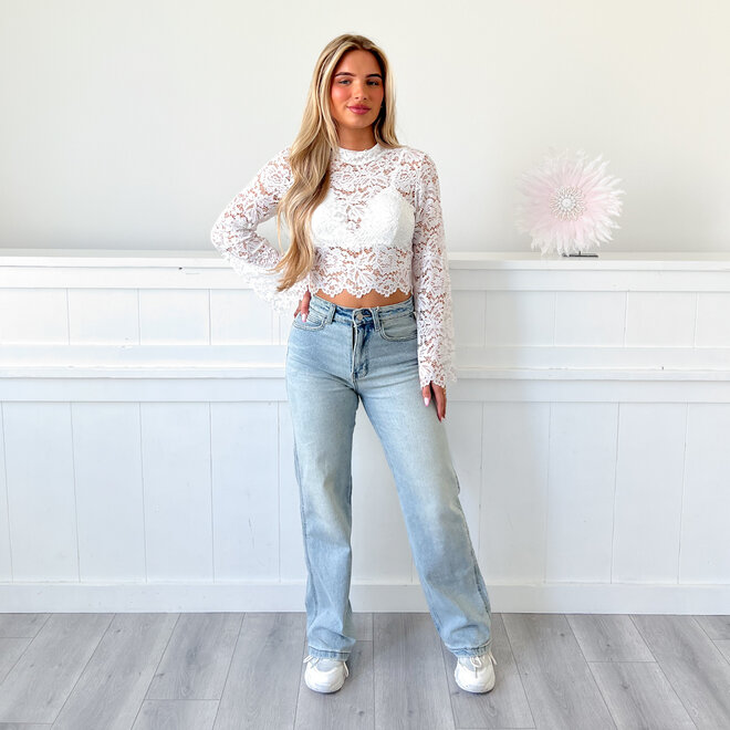 Kirsten Lace Top Wit