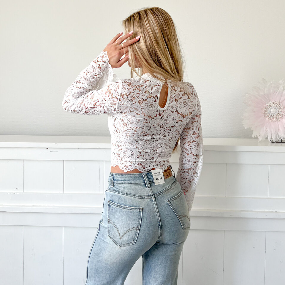 Kirsten Lace Top Wit