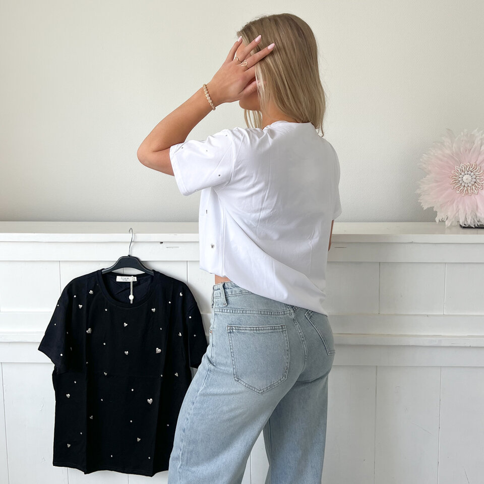 Hartjes T-Shirt Wit