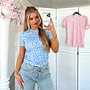 Fay Leopard T-Shirt Blauw