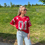 Leopard Baseball Shirt Rood