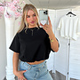 Cropped Kimmy T-Shirt Zwart