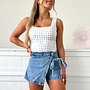 Laura Denim Skort Blauw