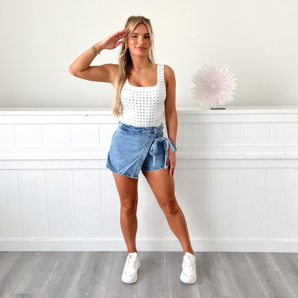 Laura Denim Skort Blauw