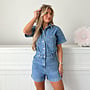 Kylie Denim Playsuit Blauw