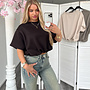Cropped Kimmy T-Shirt Bruin
