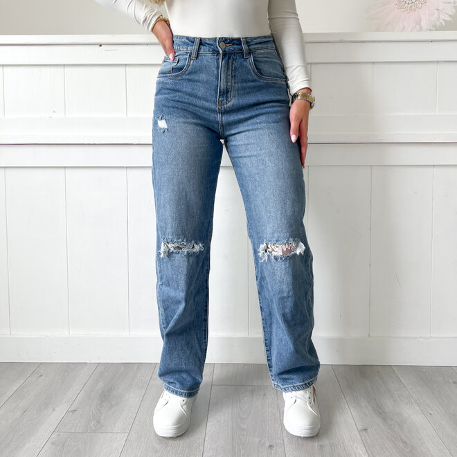 Myra Barrel Jeans Blauw