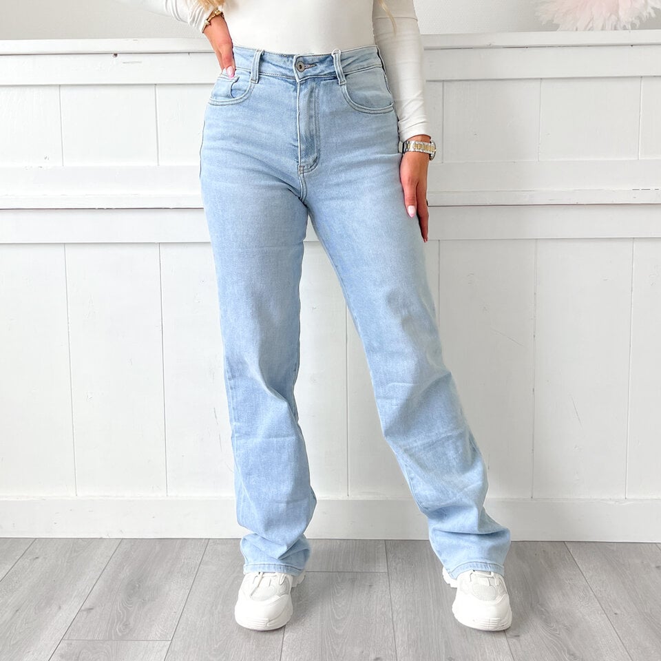 Iris Wide Leg Jeans Blauw Tall