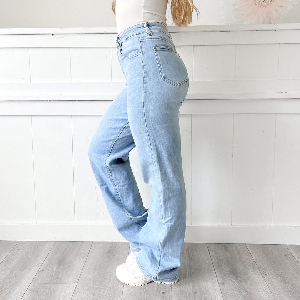 Iris Wide Leg Jeans Blauw Tall
