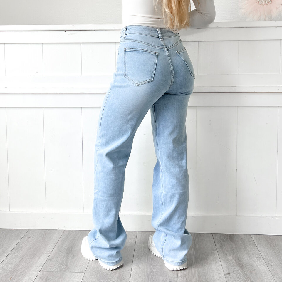 Iris Wide Leg Jeans Blauw Tall