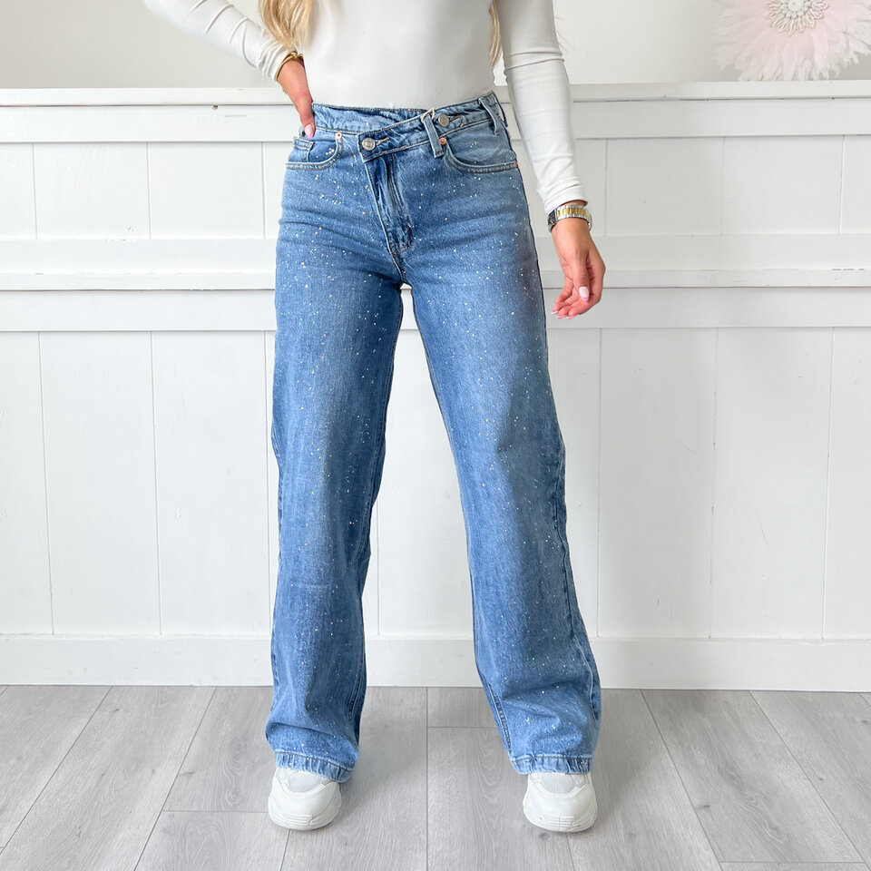 Ilona Sparkle Jeans Blauw