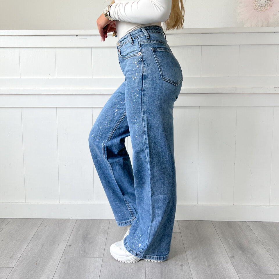 Ilona Sparkle Jeans Blauw
