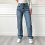 Evelien Wide Leg Jeans Blauw