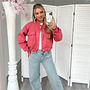 Suede Bomber Jasje Koraal
