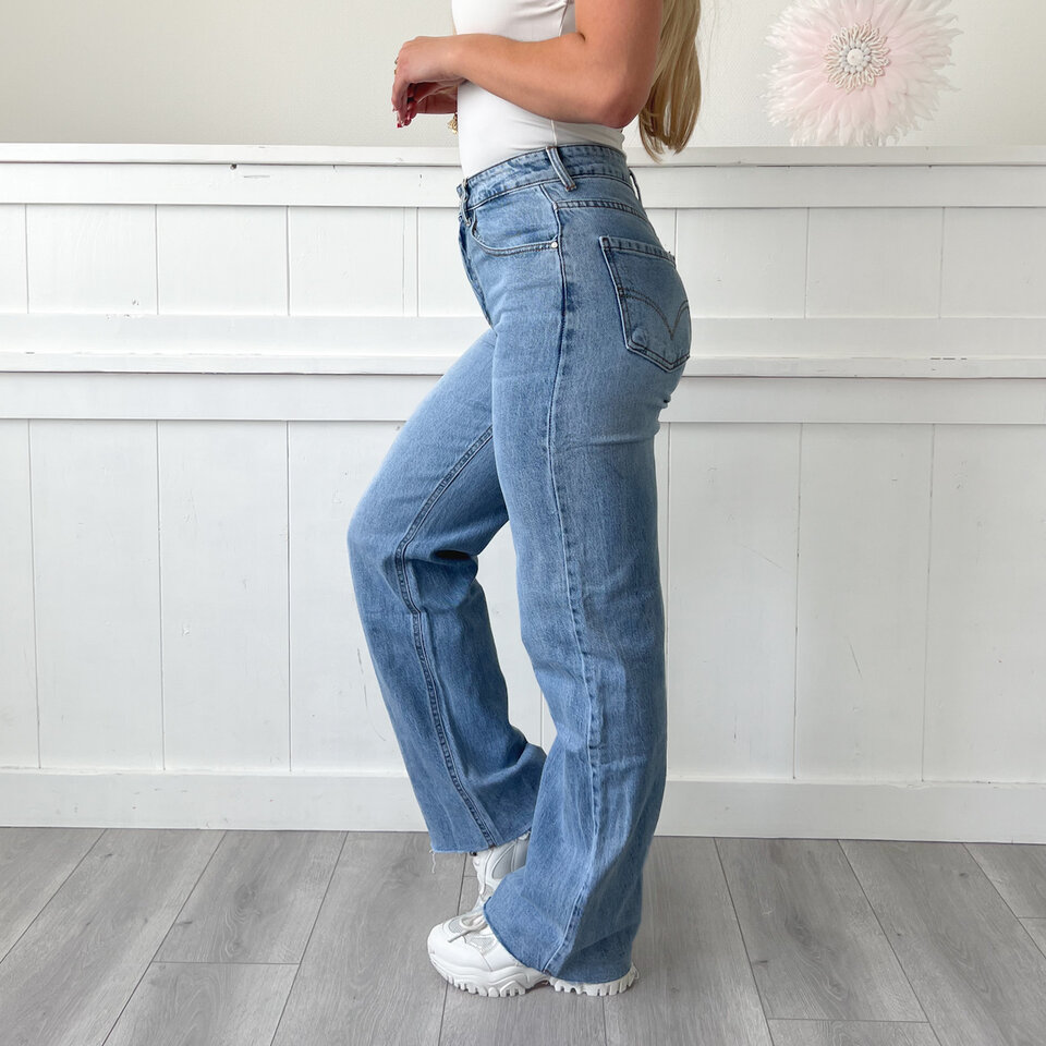 Nikita Wide Leg Jeans Blauw