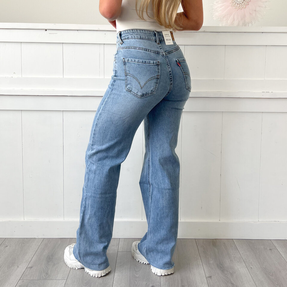 Nikita Wide Leg Jeans Blauw