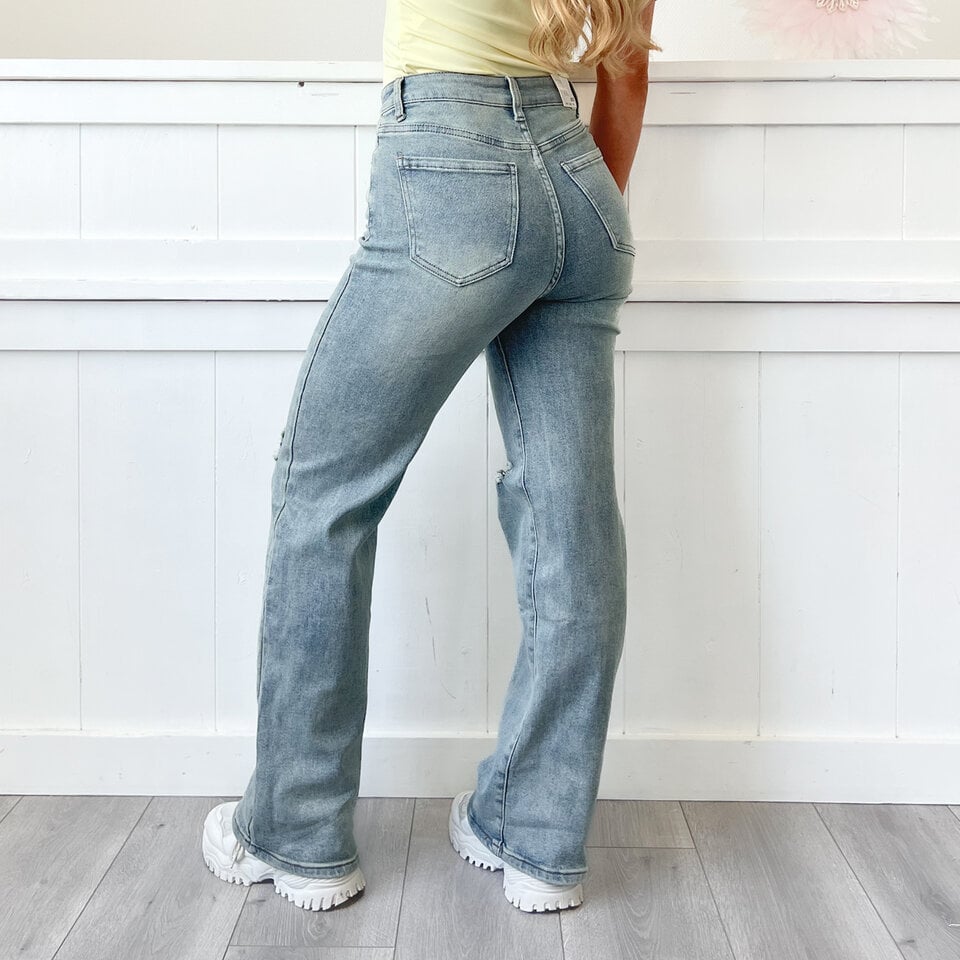 Jaimy Straight Leg Jeans Blauw