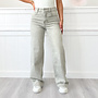 Serina Wide Leg Jeans Grijs Groen (extra lang)
